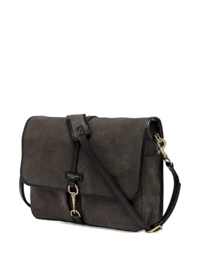 Gianni Chiarini Berlino Leather-trimmed Shoulder Bag In Black