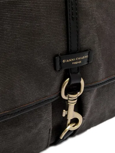 Gianni Chiarini Berlino Leather-trimmed Shoulder Bag In Black