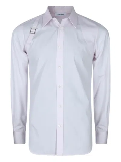 Alexander Mcqueen T-bar Harness Buttoned Shirt In White