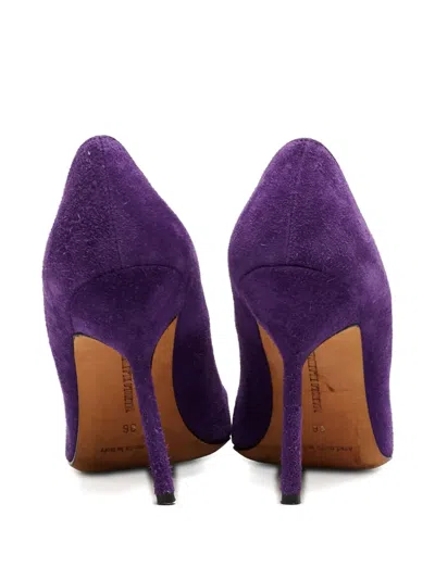 Pre-owned Manolo Blahnik  100mm Suede Pumps