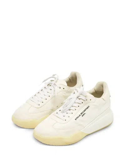Pre-owned Stella Mccartney Eclypse Artificial-suede Sneakers In White