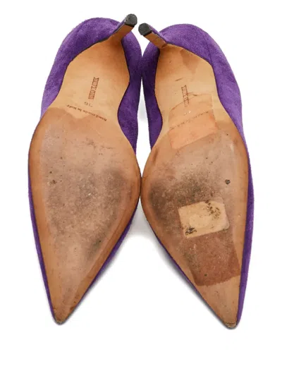 Pre-owned Manolo Blahnik  100mm Suede Pumps