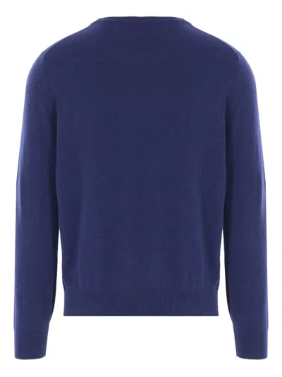 Brunello Cucinelli Relaxed Fit Blue Cashmere Sweater In Blue