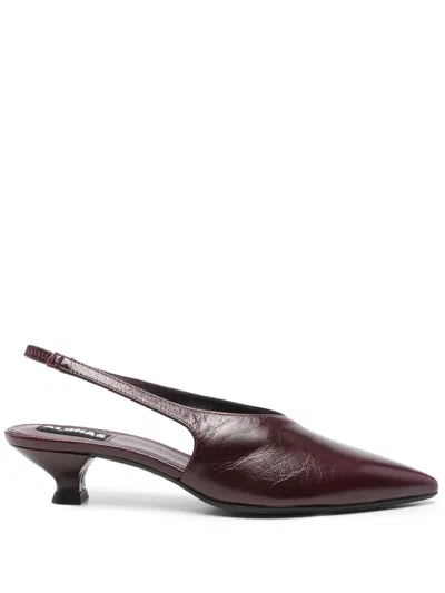 Alohas Slingback Pointed-toe Heeled Pumps In Brown