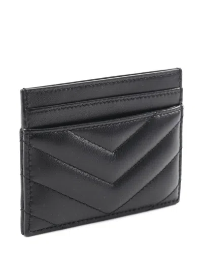 Pre-owned Saint Laurent 2021 Monogram Quilted Card Case