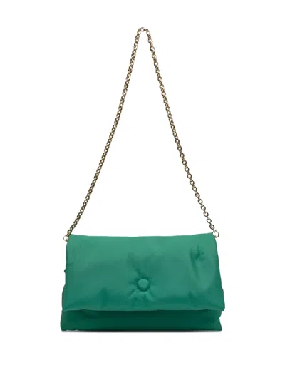 Gava Ruched Leather Clutch Bag
