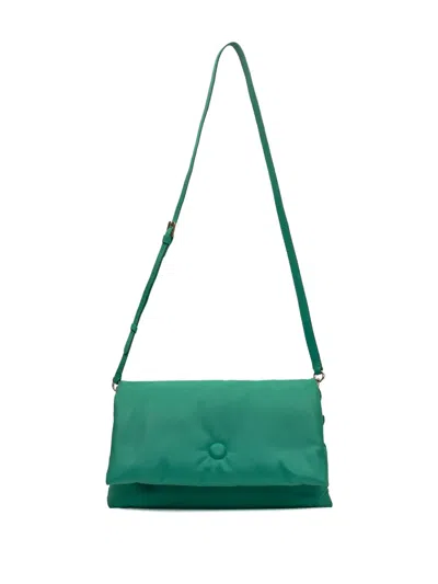 Gava Ruched Leather Clutch Bag