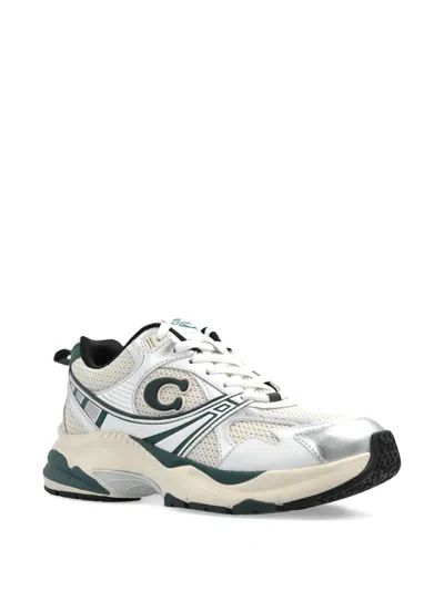 Coach Logo-detail Mesh Sneakers In Gray