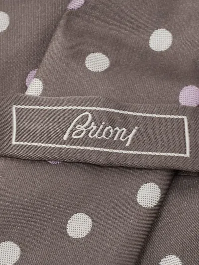 Pre-owned Brioni Vintage Polka-dot Print Silk Tie