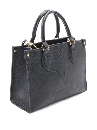 Pre-owned Louis Vuitton 2000s On-the-go Pm Leather Handbag In Black