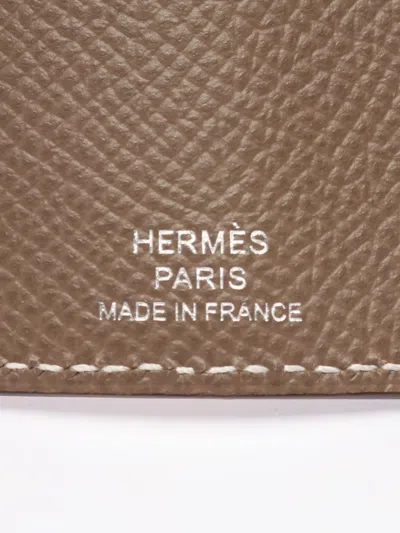 Pre-owned Hermes 2020 Bearn Keycase In Brown