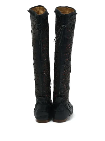 Pre-owned Philipp Plein Perforated-design Knee-high Boots