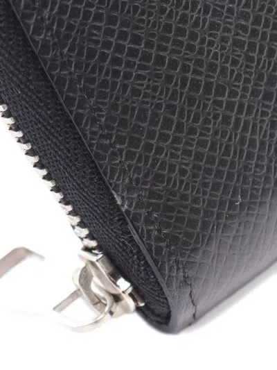 Pre-owned Louis Vuitton 2018 Ardoise Leather Zipper Wallet In Black
