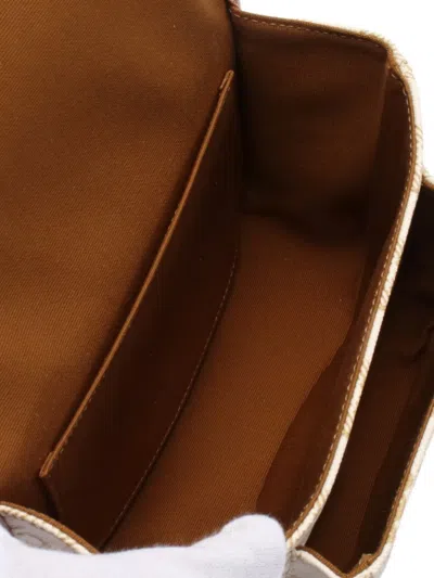 Pre-owned Celine 2020s Falco Triomphe Shoulder Bag In Neutral