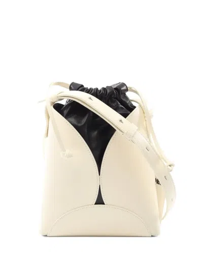 Pre-owned Jil Sander 2020s Small Curve Leather Bag In Neutral
