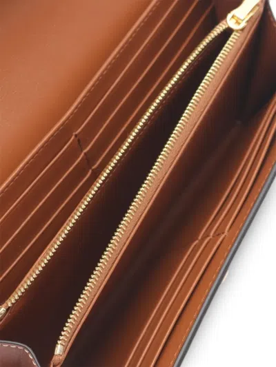 Pre-owned Celine 2010s Leather Clasp Wallet In Brown