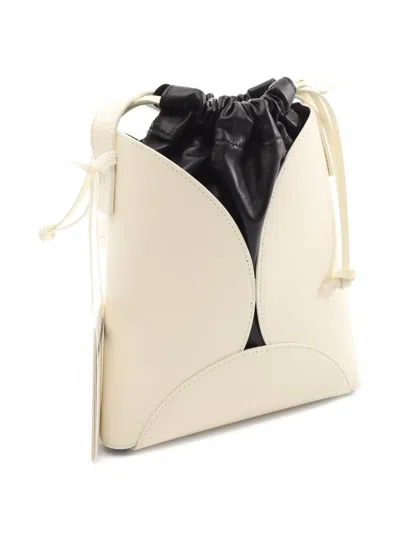 Pre-owned Jil Sander 2020s Small Curve Leather Bag In Neutral