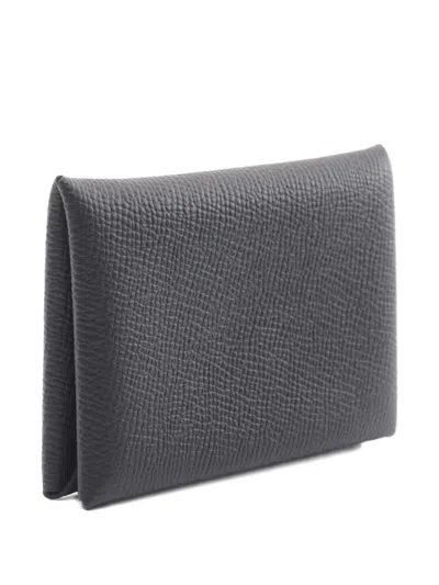 Pre-owned Hermes 2022 Calvi Leather Coin Purse