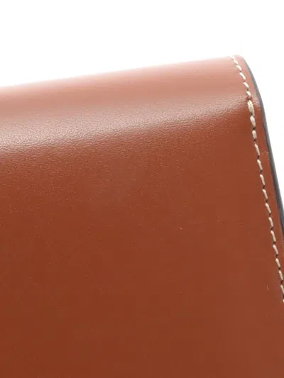 Pre-owned Celine 2010s Leather Clasp Wallet In Brown