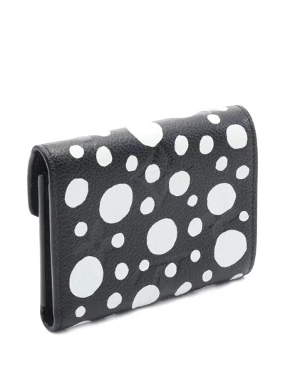 Pre-owned Louis Vuitton X Yayoi Kusama 2021 Victorine Wallet In Black