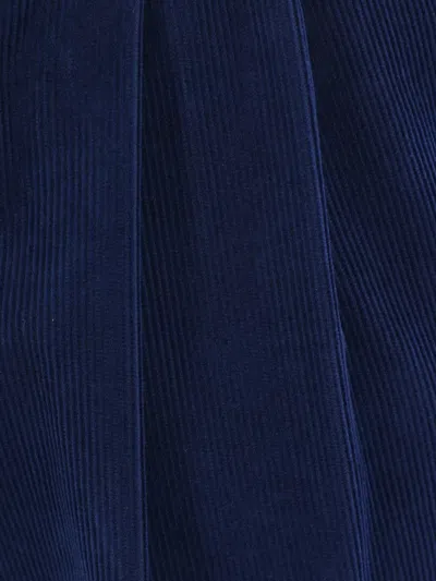 Brunello Cucinelli Corduroy Drawstring Trousers In Blue