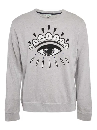 Pre-owned Kenzo Eye-embroidered Sweatshirt In Gray