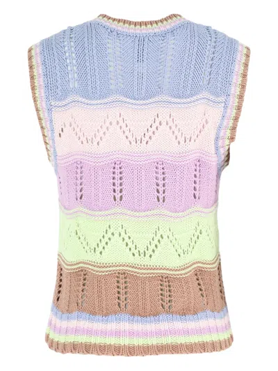 Autumn Cashmere Knitted Sleeveless Top In Multi