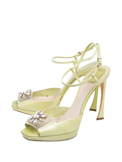 Pre-owned Dior 120mm Crystal-embellished Sandals