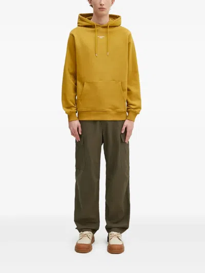 Drôle De Monsieur Logo-print Hoodie In Yellow