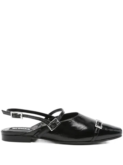 Alohas Buckle Slingback Flat Pumps