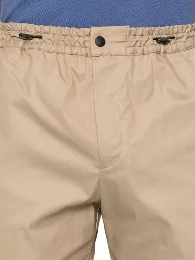 Pt Torino Drawstring Cotton Trousers In Brown