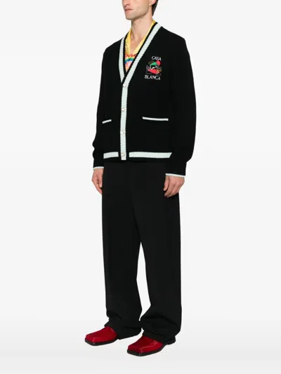 Casablanca Men's Casa Mountain Cardigan In Black