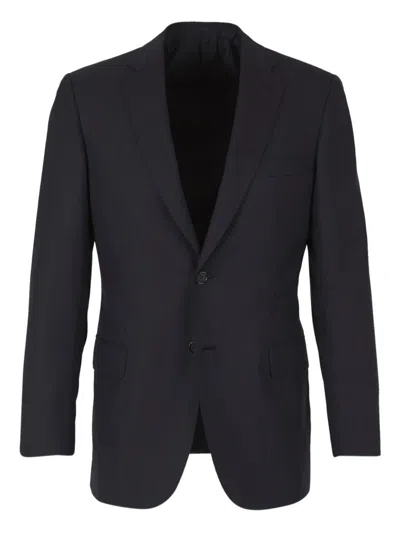 Brioni Single-breasted Suit In Black