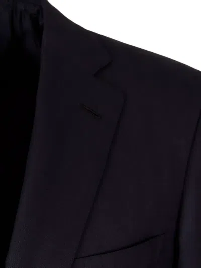 Brioni Single-breasted Suit In Black