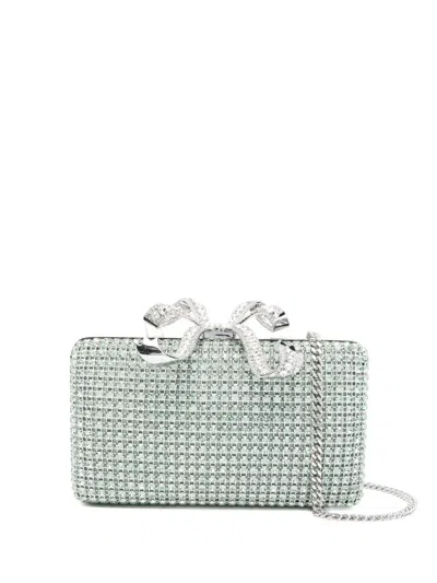 Self-portrait Crystal-embellished Clutch Bag