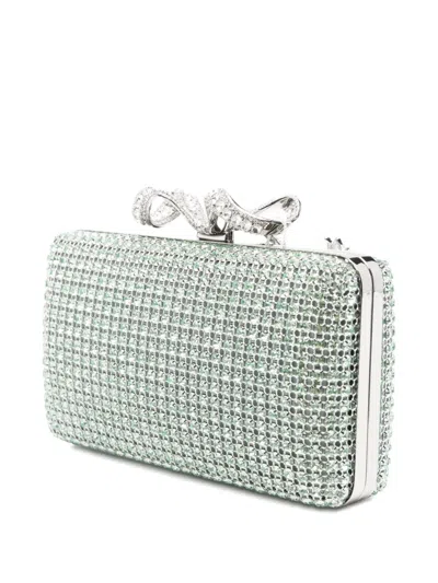 Self-portrait Crystal-embellished Clutch Bag
