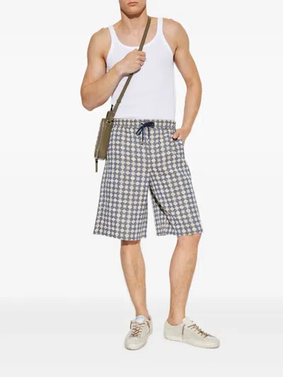 Amiri Geometric-pattern Drawstring Shorts In Multi