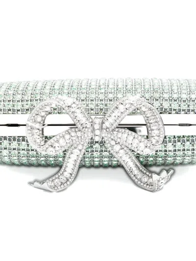Self-portrait Crystal-embellished Clutch Bag