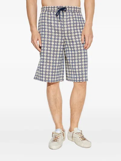 Amiri Geometric-pattern Drawstring Shorts In Multi