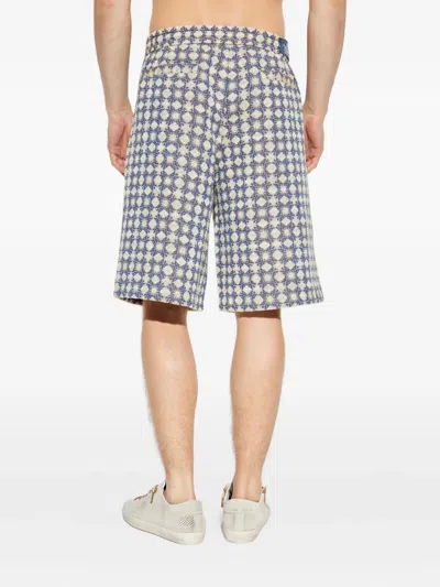 Amiri Geometric-pattern Drawstring Shorts In Multi