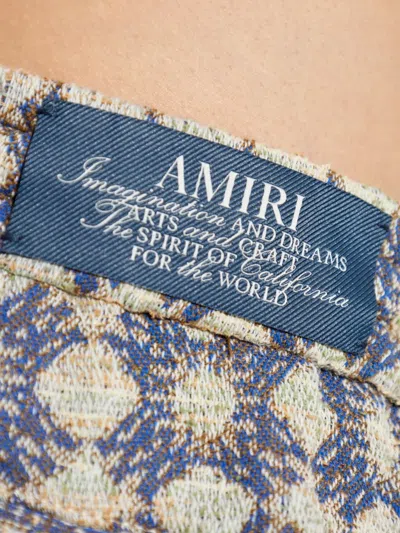 Amiri Geometric-pattern Drawstring Shorts In Multi