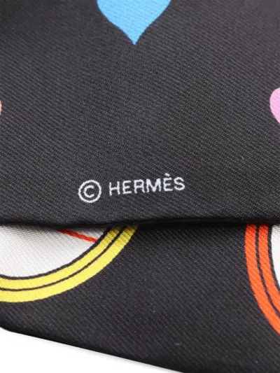 Pre-owned Hermes 2021 Tea Time Silk Ribbon Scarf