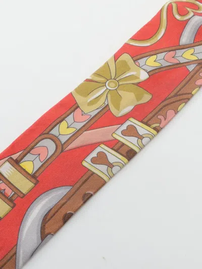 Pre-owned Hermes 2000s Harnais De Coeur Silk Scarf