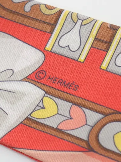 Pre-owned Hermes 2000s Harnais De Coeur Silk Scarf