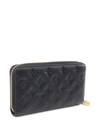 Pre-owned Louis Vuitton 2021 Monogram Zipper Wallet In Black