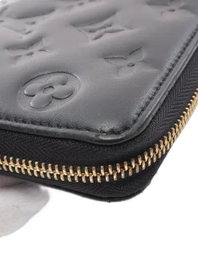 Pre-owned Louis Vuitton 2021 Monogram Zipper Wallet In Black