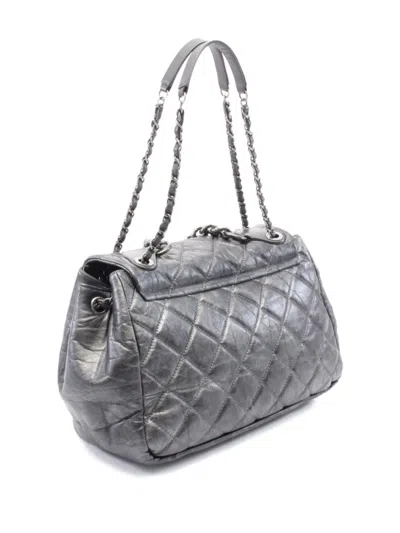 Pre-owned Chanel 2012 Chain Shoulder Bag In Grey