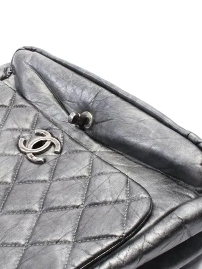 Pre-owned Chanel 2012 Chain Shoulder Bag In Grey
