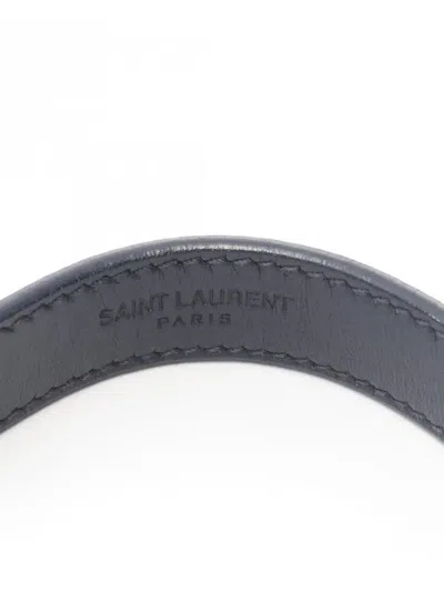 Pre-owned Saint Laurent 2000s Quilted Chain Shoulder Bag In Blue