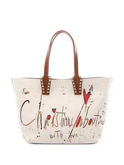 Pre-owned Christian Louboutin 2020s Cabata Tote Bag In Neutral